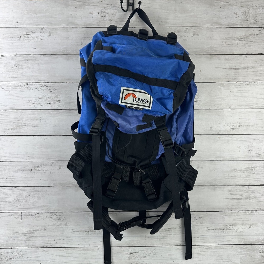 Vintage Lowe Alpine Systems‎ Cloud Walker II Hiking Backpack Blue/Black